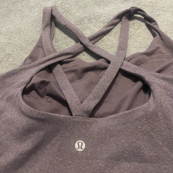 LULULEMON purple tank top with shelf bra - Picture 4 of 7